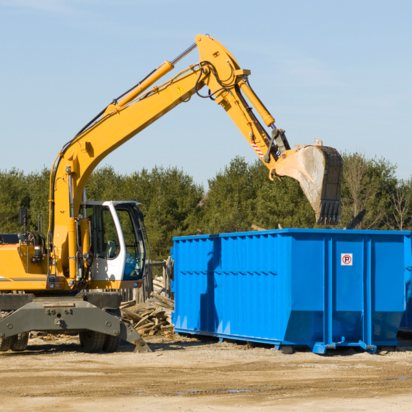 are there any restrictions on where a residential dumpster can be placed in Afton